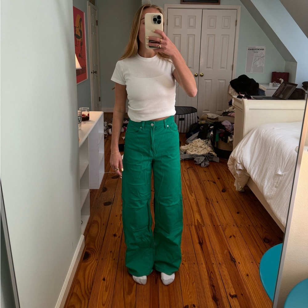 H&M green jeans
